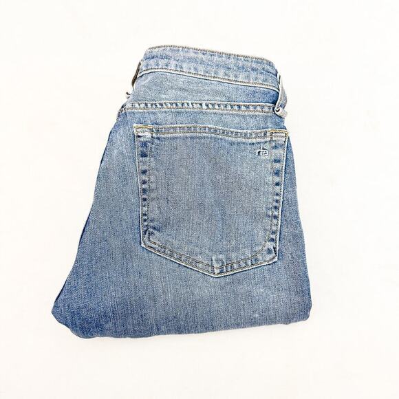 Rag & Bone Dre Low-Rise Slim Boyfriend Raw Hem Denim Jeans Size 26 - Picture 1 of 9